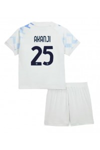 Inter Milan Manuel Akanji #25 Babyklær Borte Fotballdrakt til barn 2025-26 Korte ermer (+ Korte bukser)